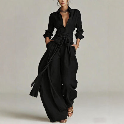 Loose-fitting High-waisted Wide-leg Jumpsuit