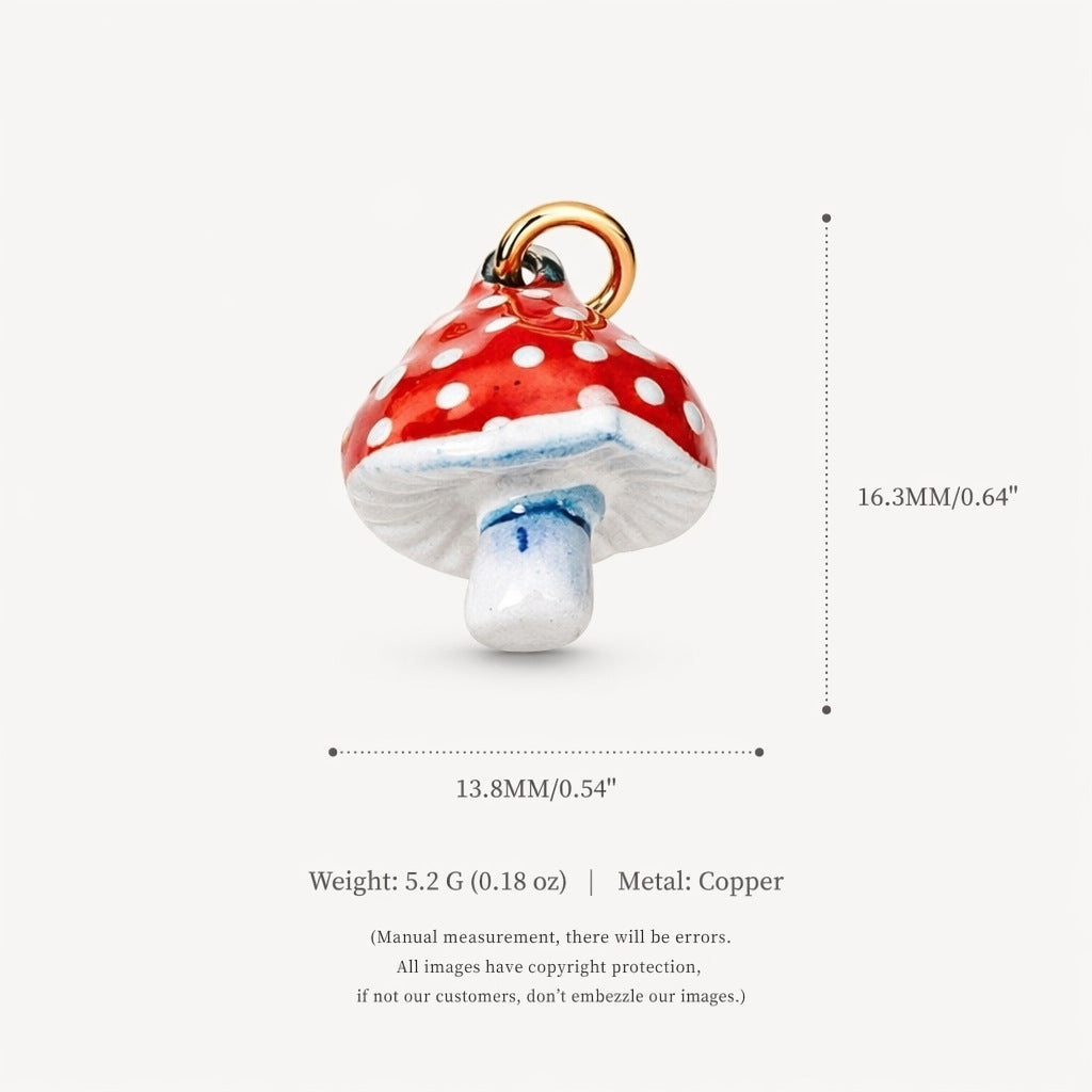 Fashionable Colorful Mushroom Pendant Accessory