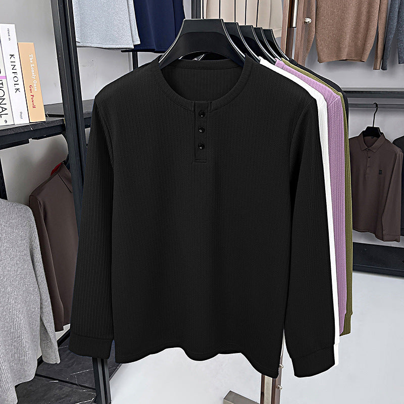 Men's Youth Three-button Simple Casual Solid-color Long-sleeve