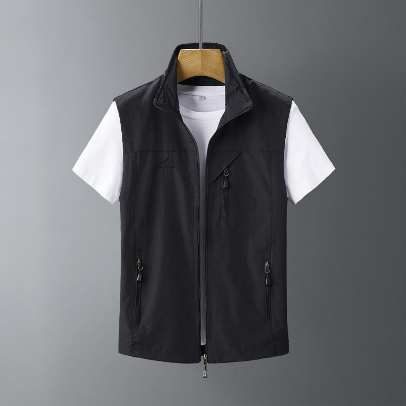 Men's Outdoor Casual Rabbit Fur Vest Waistcoat Coat