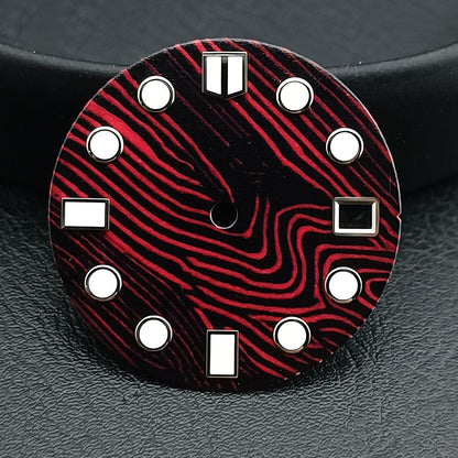 28.5mm Fish-scale Pattern Luminous Dial Suitable For NH35NH36 Mechanical Movement Watch Dial Accessories