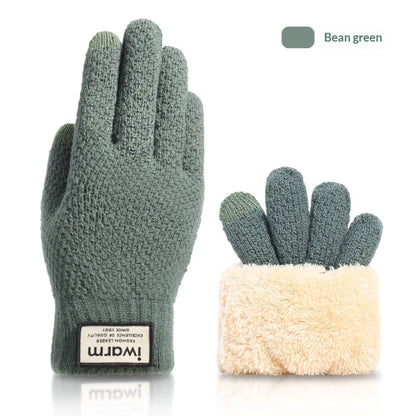 Autumn And Winter Touchscreen Gloves For Men With Fleece Lining