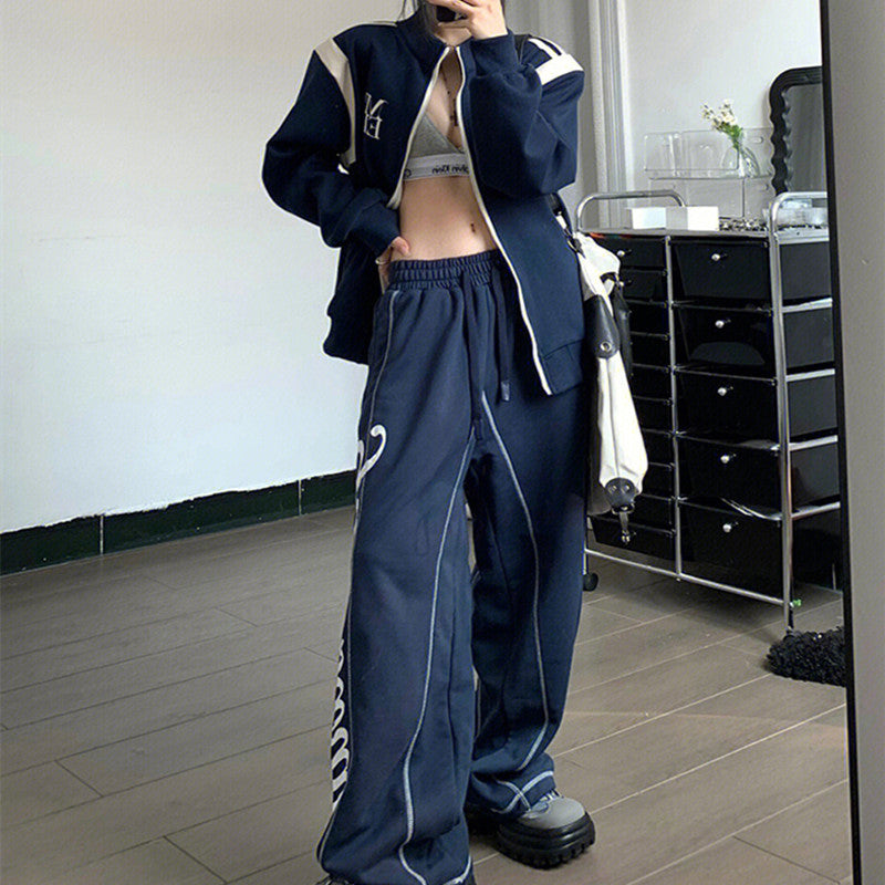Women's American Preppy Style Sportswear Fashion Casual Set