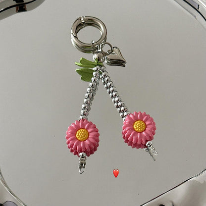 Cute Flower-shaped Bag Charm Keychain