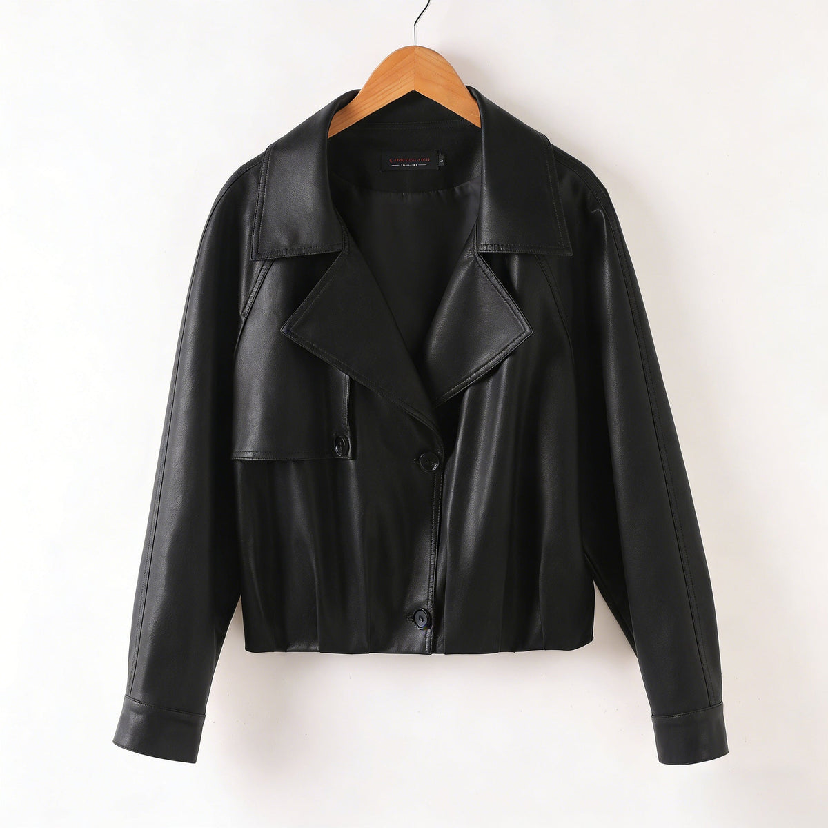 Korean-style Short Leather Jacket For Women