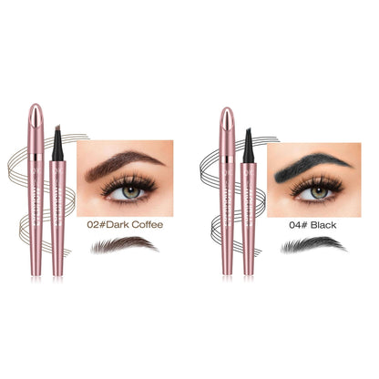Waterproof And Smooth Not Smudge Four-fork Liquid Eyebrow Pencil