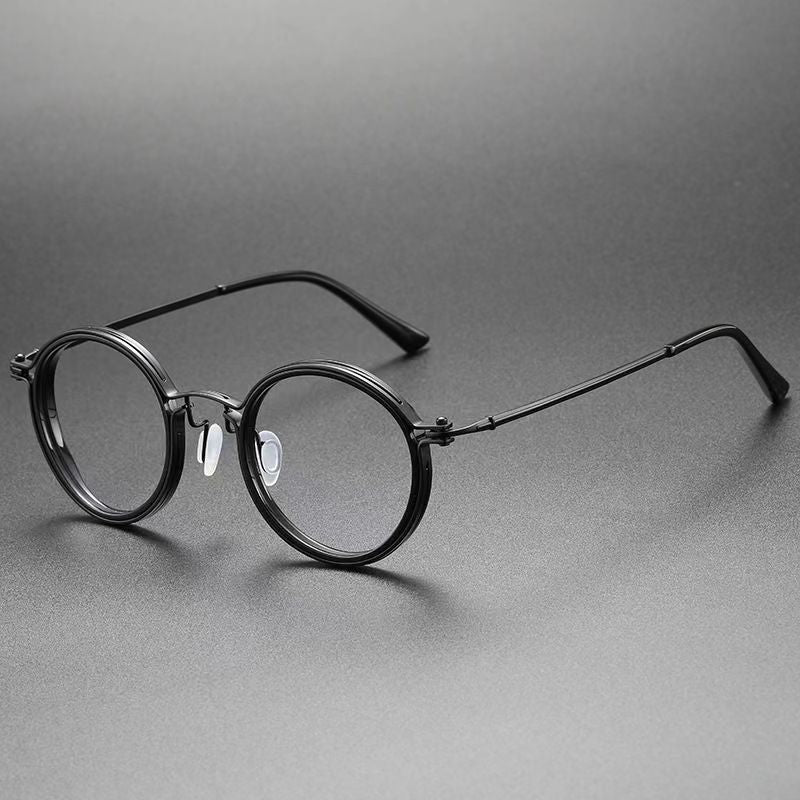 Vintage Round Frame Reading Glasses Anti Blue Light