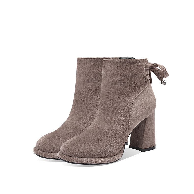 Casual Lace-up British-style Women's Boots