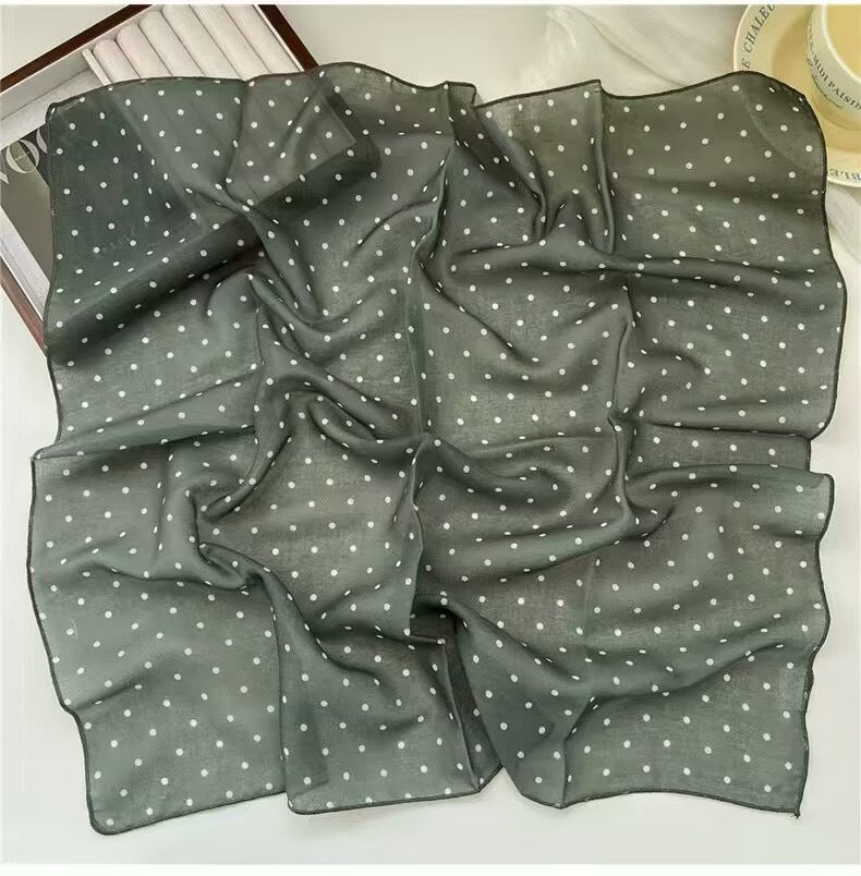 Korean-style Fresh And Delicate Floral Silk Scarf