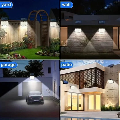 2-Pack: 200-LED/3Modes Upgraded Split Solar Motion Sensor Light Outdoor with Remote
