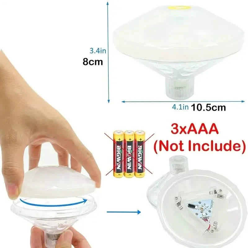 2-Pack: LED Color Changing Floating Pool Lights with 8 Modes Lighting