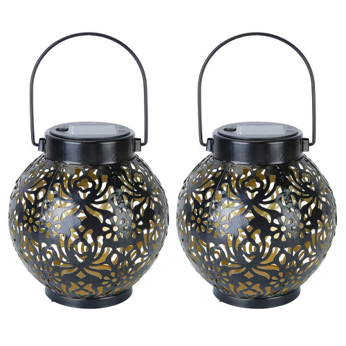 2-Piece: Solar Powered Hanging Lights
