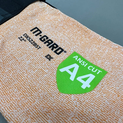 2-PK! MAGID M-GARD Gauge Cut Resistant Safety Sleeves DXS22BST 22" Ansi Cut A4 Orange (New) - velouriva