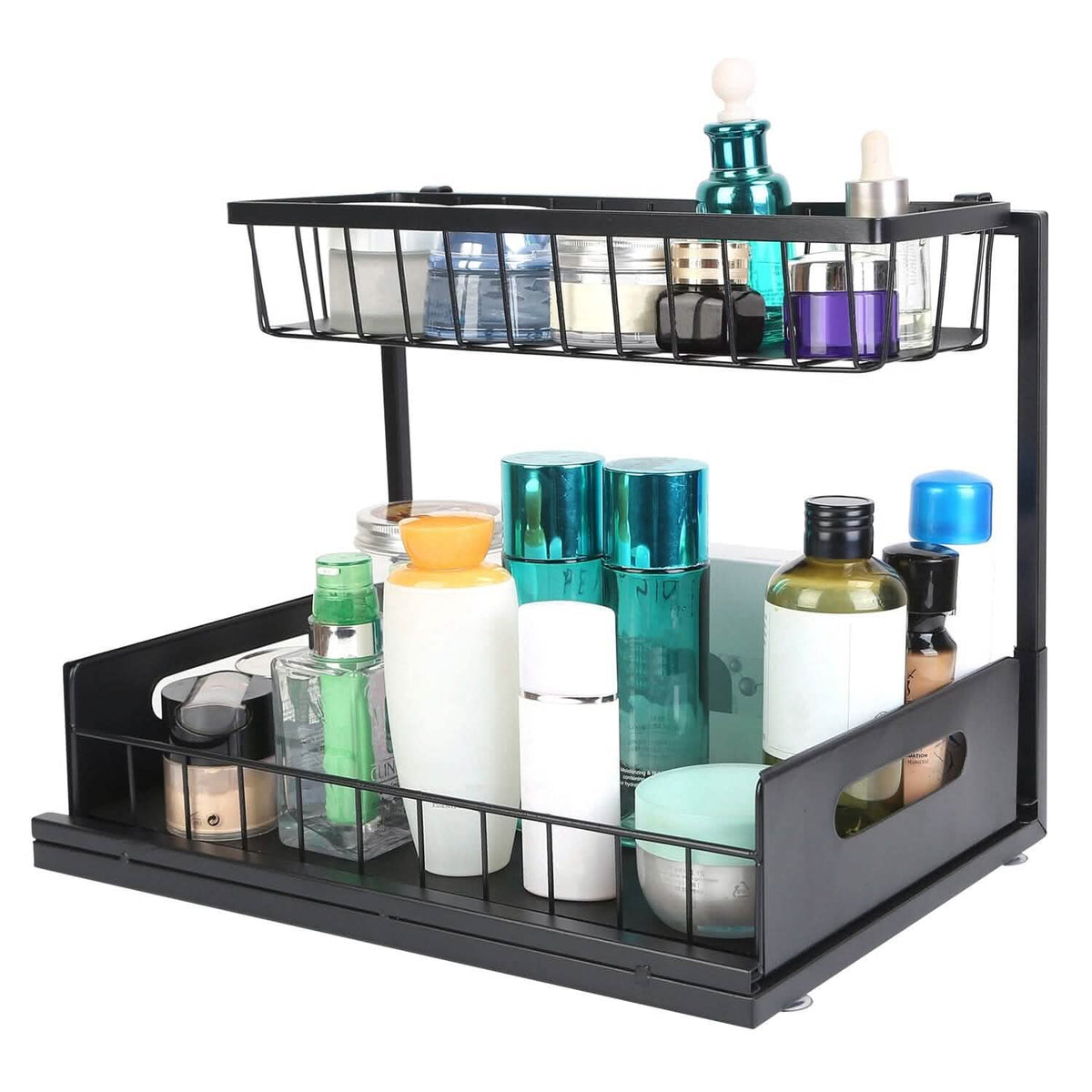2-Tier Under Sink Organizer Pull Out Basket Storage