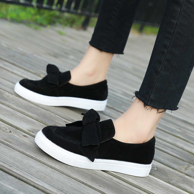 Bow canvas shoes