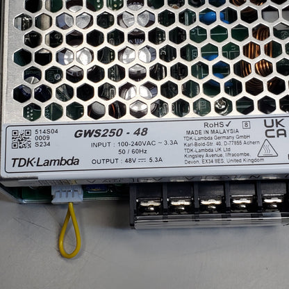 TDK Lambda Switching Power Supply 48V 5.3A 100-240VAC 50/60HZ GWS250-48