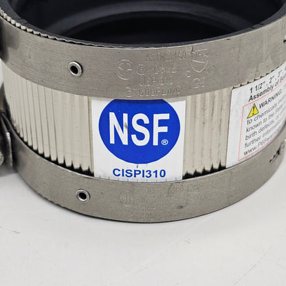 MIFAB Heavy-Duty Clamp Coupling Stainless Steel 3 x 3 Fitting