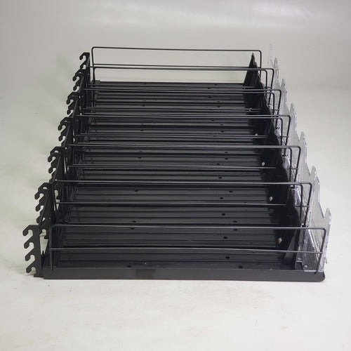 STEPHEN GOULD CORP (6 Pack) Retail Push Tray's Display System Bed W/ Additional Middle Wire ~5"x20" Black sg418 34349