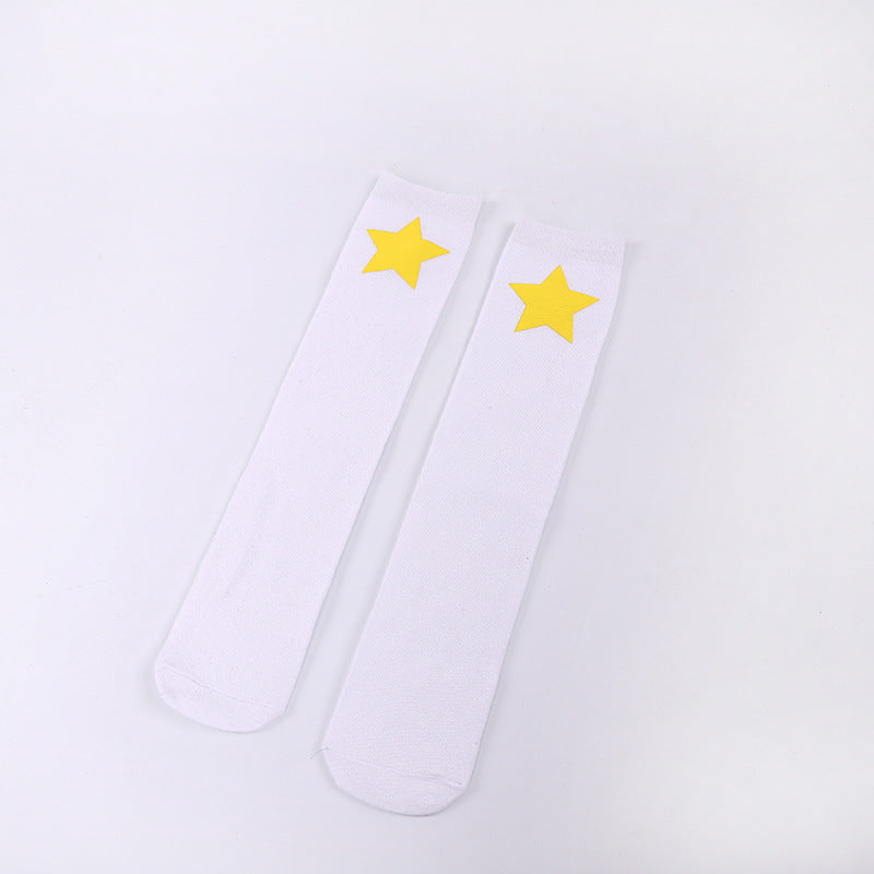 Five-pointed Star Middle Tube Children Over Knee Socks