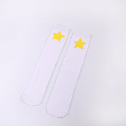 Five-pointed Star Middle Tube Children Over Knee Socks