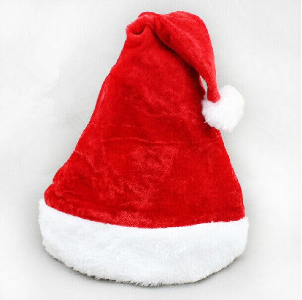 Christmas Velvet Plush Santa Hat Decor