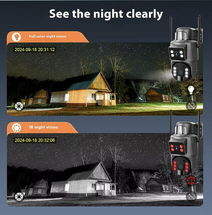360 Night Vision 6 Million HD Night Vision Full Color Solar Camera