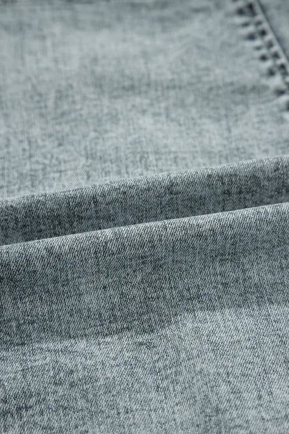 Back Zipped Mini Cami Denim Dress