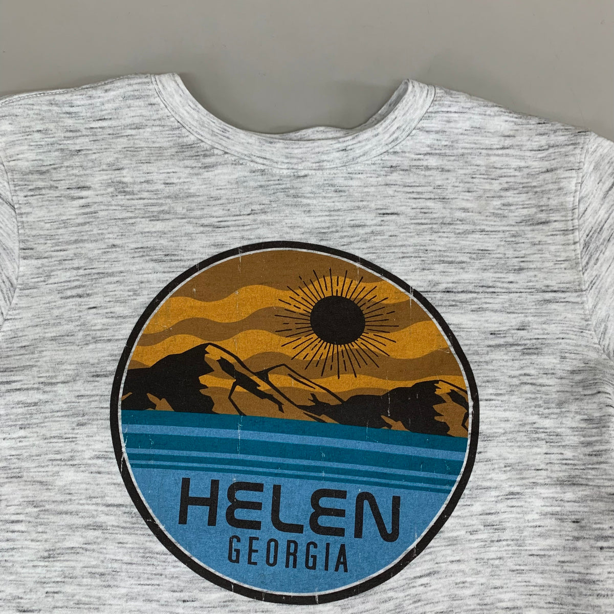 LONEROCK Helen Georgia Crew Sweatshirt Sz Large Grey/White