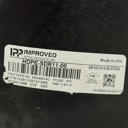 PP IMPROVED Butt Fusion Polyethylene Flange Adaptors PE4710/PE100 HDPE-SDR11-08