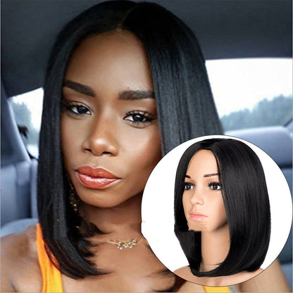 Mid-point Fashion Black Short Hair