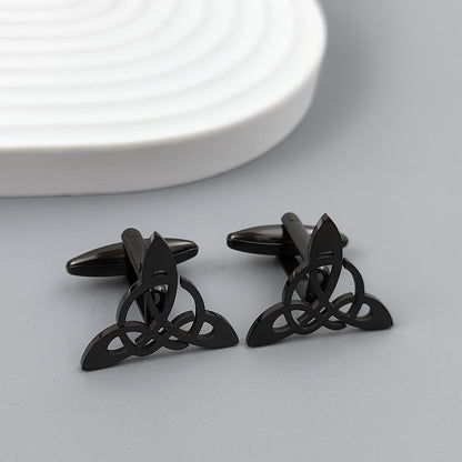 Geometric Triangle Symmetrical Hollow Men's Suit Cufflinks
