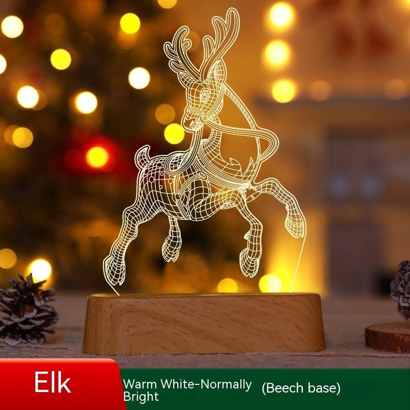 3D Christmas LED Night Light Acrylic Gift Decor