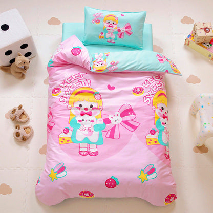 Cotton Kindergarten Three-piece Bedding Set