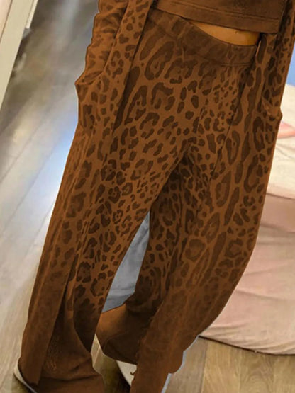 Long Sleeve Longline Outerwear and Pants Set
