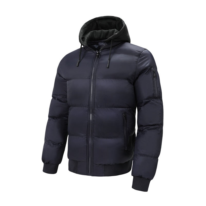 Mens Stylish Cotton-padded Coat For Outdoor Wear Winter Thickened Version