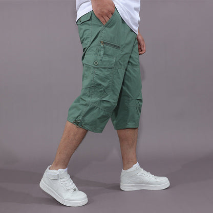 Wholesale Capri Pants Men's Overalls Pants Men's Loose Thin Men's Multi-pocket Outdoor Sports Casual Shorts
