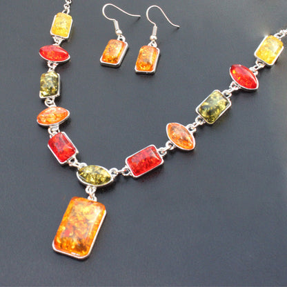 Two-piece Earrings And Necklaces
