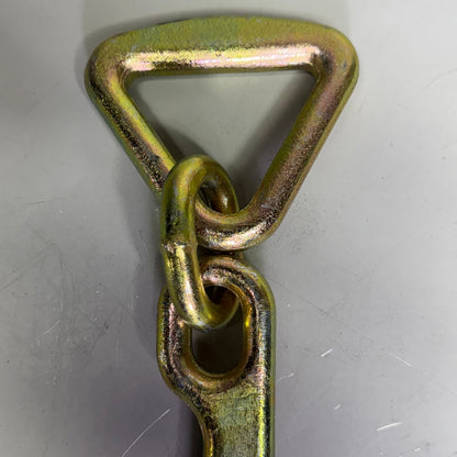 FORGED G70 J Hook 14" x 6" Short Tow Hook on Coupling Link, Golden