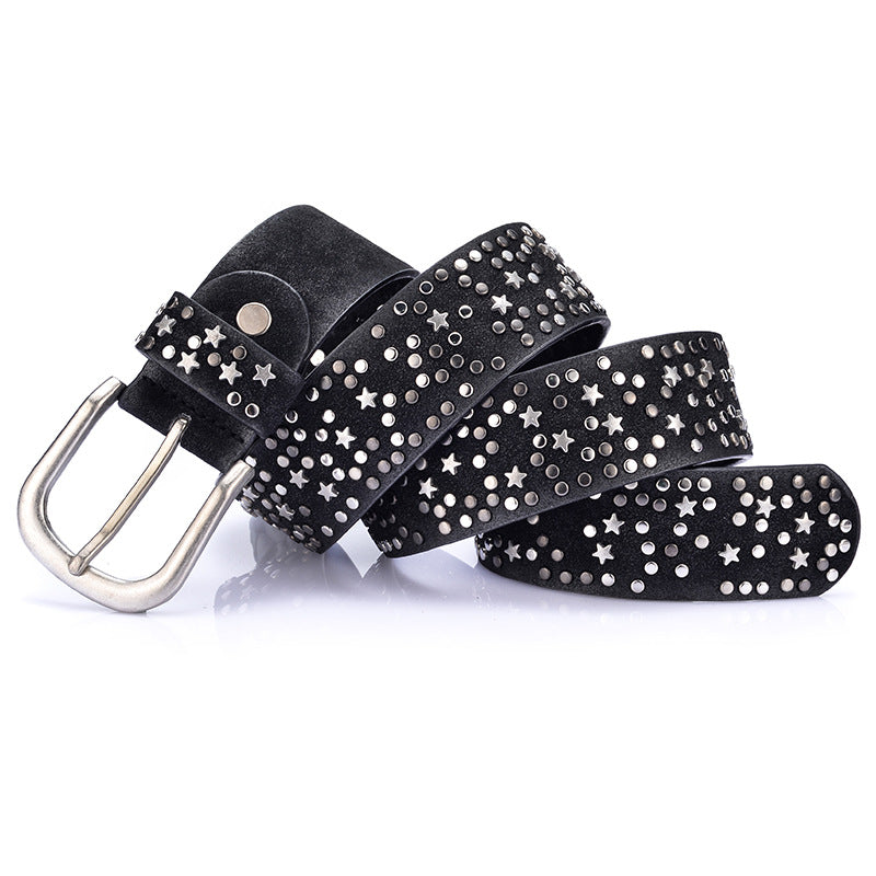 Cool rivet women's belt
