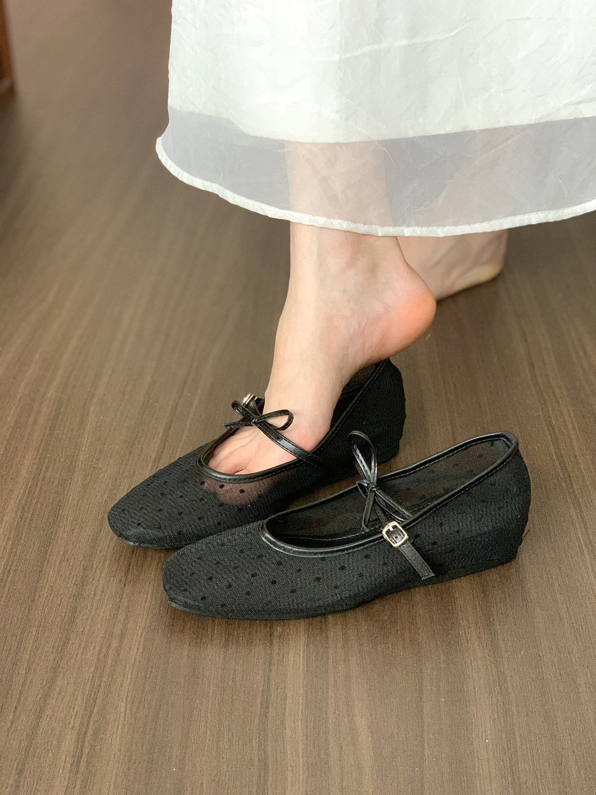 Mesh Breathable Ballet Flats For Women