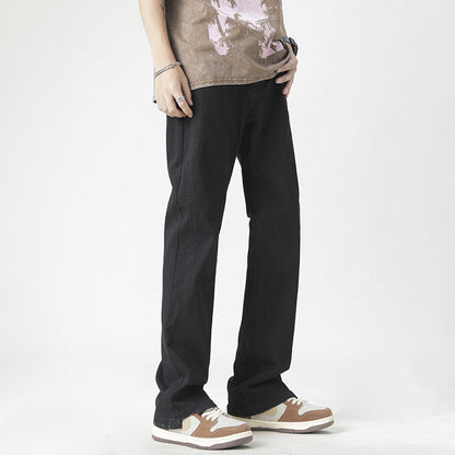 Fashion Personalized Washed Yellow Jeans Men