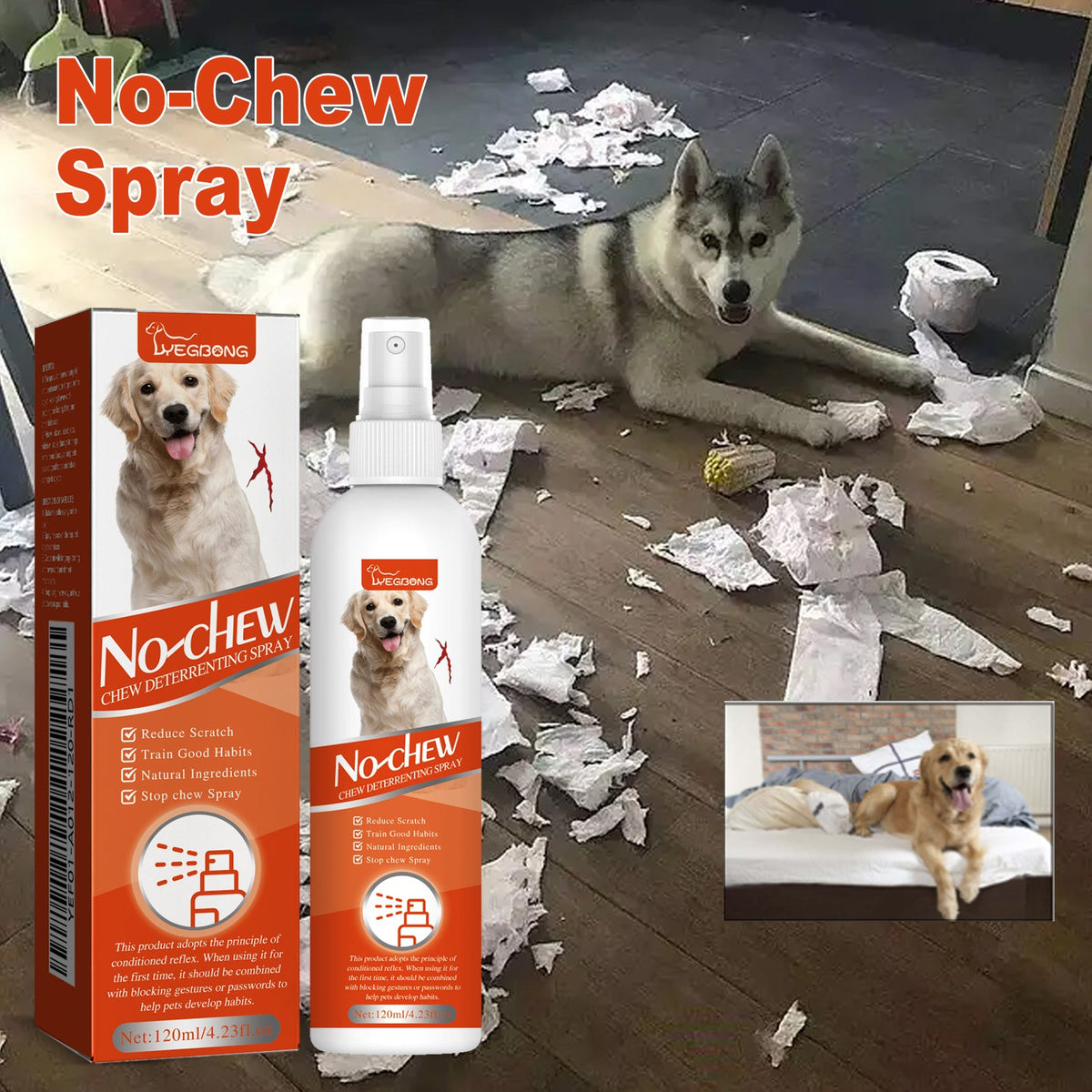 Pet Anti-Chew Spray Pet Behavior Modification Anti-Bite Scratching Spray For Cats And Dogs