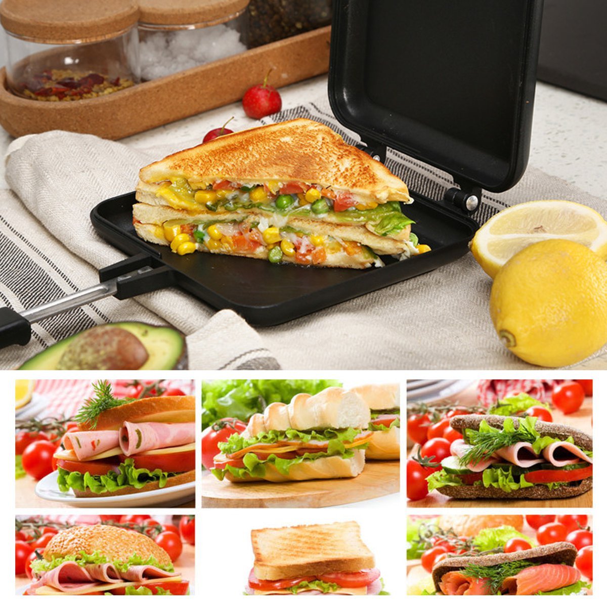 Induction Sandwich Frying Pan Breakfast Pot