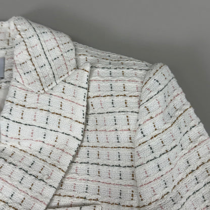 VERONICA BEARD Women's Diego Dickey Jacket Sz-4 Ivory/Multi 2406TW651509
