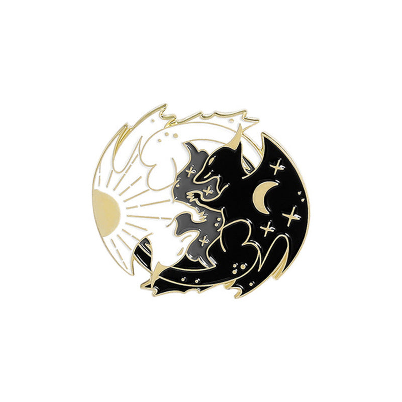 Embracing Gossip Illustration Creative Brooch Small Animal Badge