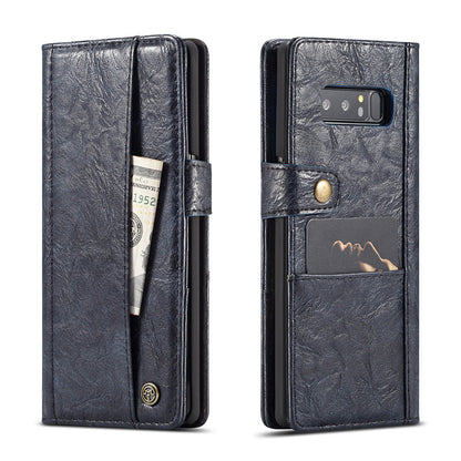 Samsung Note8 crack retro simulation leather flip wallet card Samsung note9 protective cover