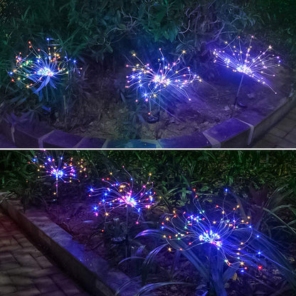 Solar Fireworks LED String Lights Decor