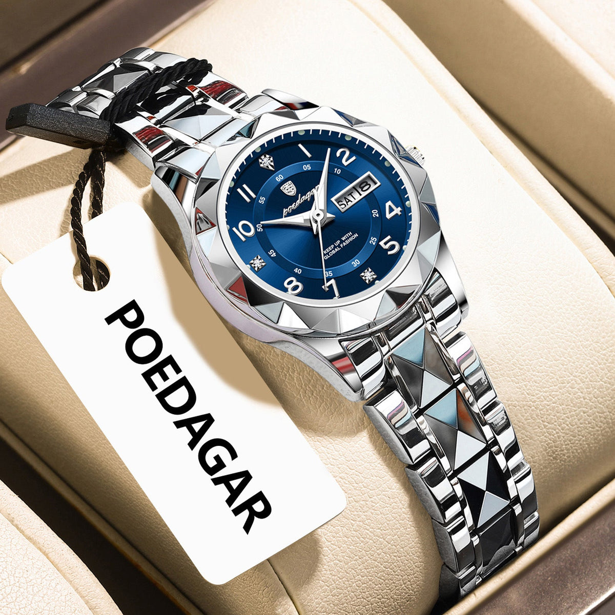 Womens Waterproof Luminous Dual-calendar Watch