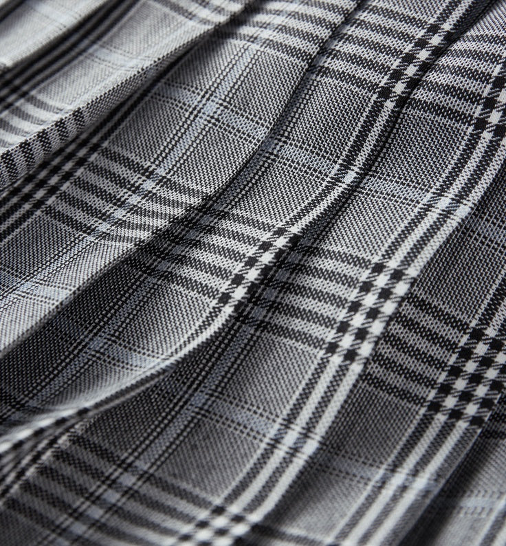 Pleated plaid skirt for women