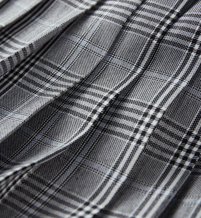 Pleated plaid skirt for women